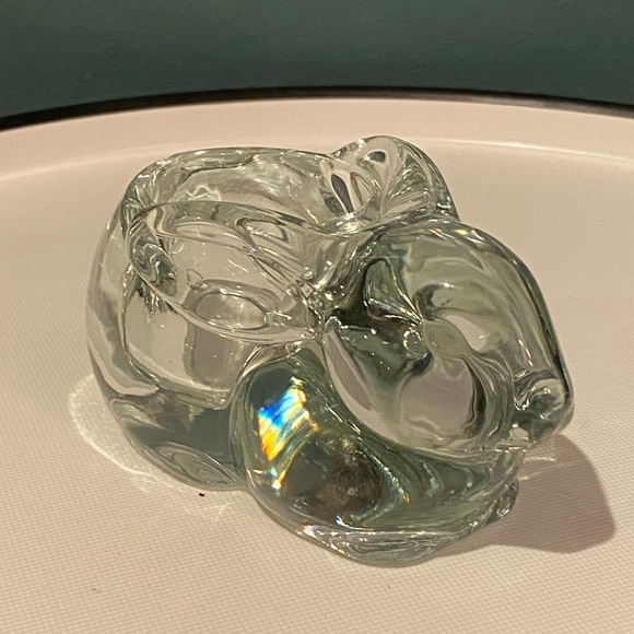 Vintage Glass Clear Glass Bunny Rabbit Votive Holder - Picture 2 of 8